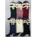 Knitted Lace Trim Boot Topper Leg Warmers